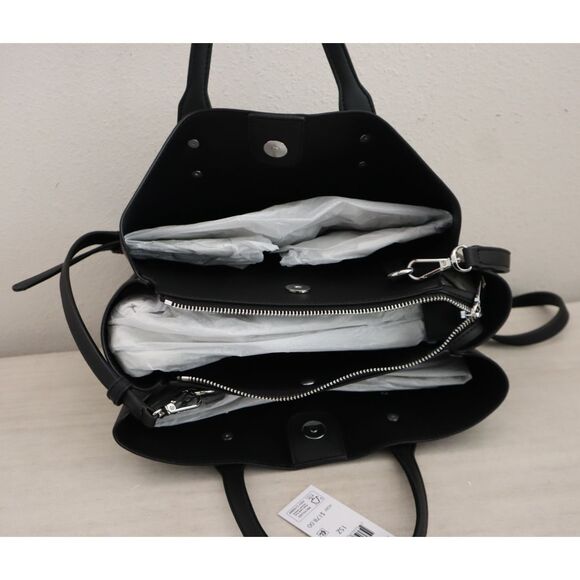 DKNY R53DAN01 Black PU Leather Marla Triple Compartment Shoulder/X-body Bag - Picture 9 of 16